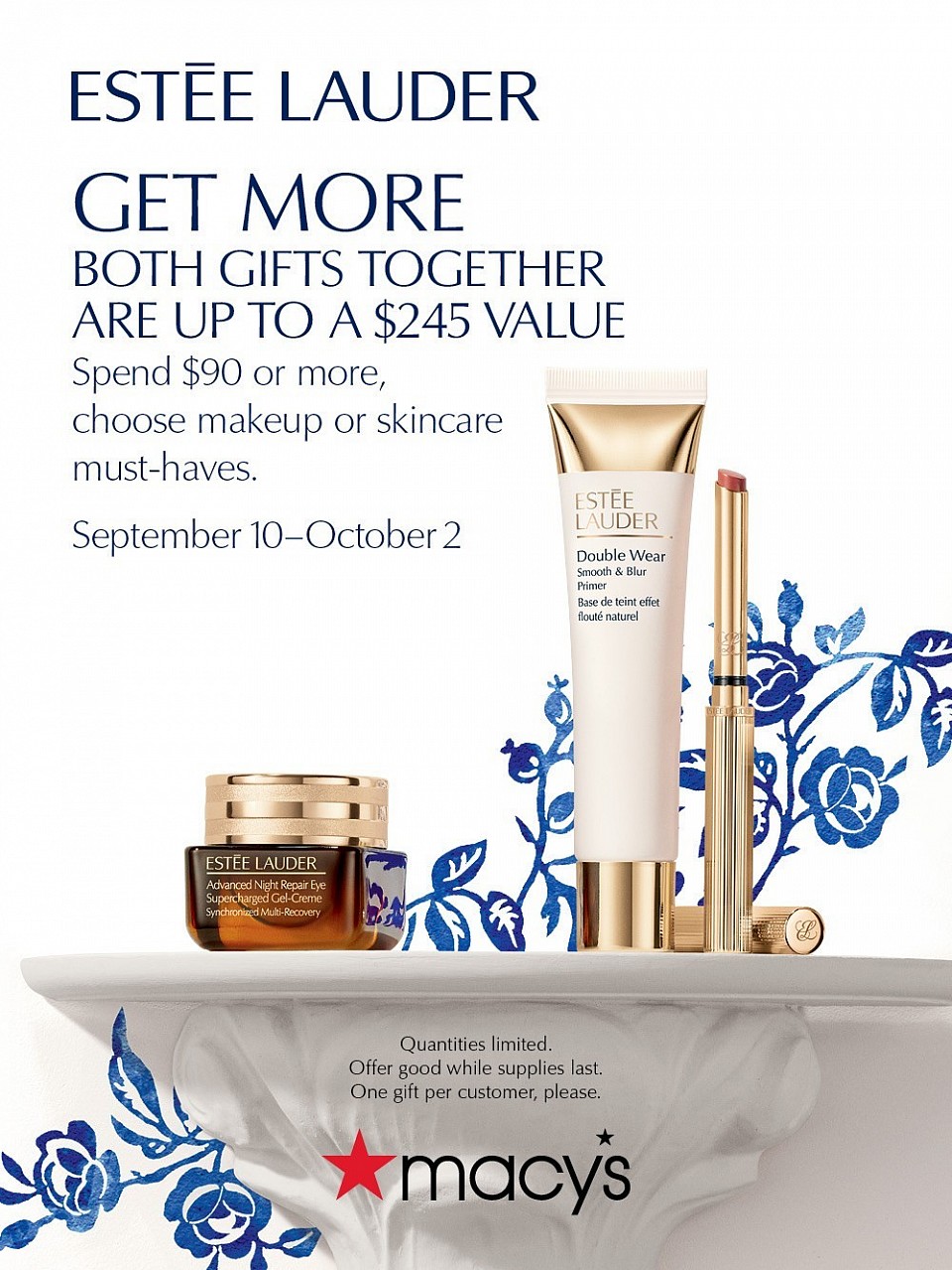 Spend $90 or more choose makeup or skincare (Advanced Night Repair Eye Supercharged Gel-Crème.